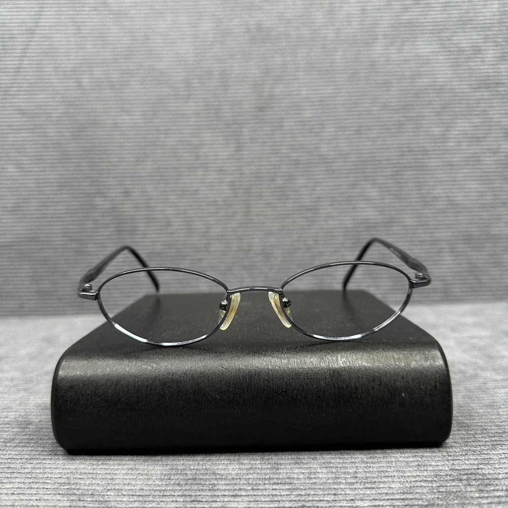 Donna Karan 8226 Navy Blue Oval Y2K Eyeglasses Frames Made in Japan 135 Vintage